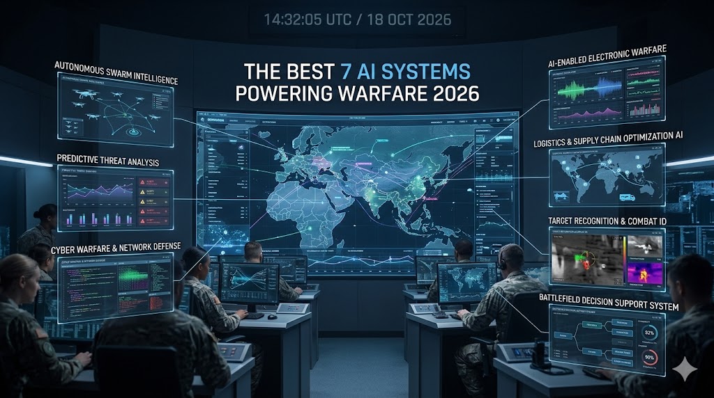 Best 7 AI Systems Powering Warfare 2026 – Battlefield Brains